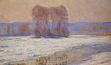 The Seine at Bennecourt in Winter by Claude Monet